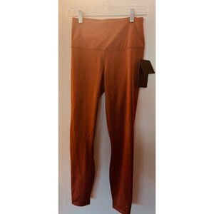 90 Degree by Reflex High-Rise Ankle-Length Activewear Leggings-Terracotta Color
